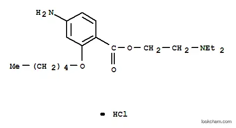 Molecular Structure of 100311-09-9 (2-(4-amino-2-pentoxy-benzoyl)oxyethyl-diethyl-azanium chloride)