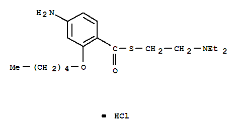 2-(4-amino-2-pentoxybenzoyl)sulfanylethyl-diethylazanium chloride