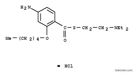 Molecular Structure of 100311-10-2 (BENZOIC ACID, 4-AMINO-2-PENTYLOXYTHIO-, S-(2-(DIETHYLAMINO)ETHYL) ESTE R, MONOHYD)