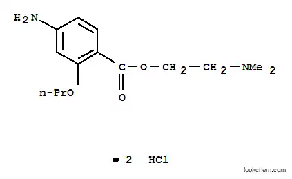 Molecular Structure of 100311-14-6 (4-{[2-(dimethylammonio)ethoxy]carbonyl}-3-propoxyanilinium dichloride)