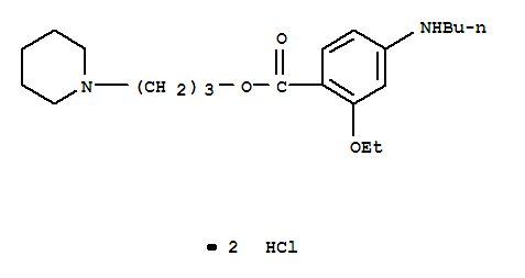 butyl-[3-ethoxy-4-(3-piperidin-1-ium-1-ylpropoxycarbonyl)phenyl]azaniumdichloride