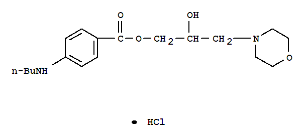(2-hydroxy-3-morpholin-4-ium-4-ylpropyl) 4-(butylamino)benzoate chloride