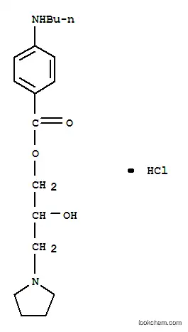Molecular Structure of 100311-26-0 (1-(3-{[4-(butylamino)benzoyl]oxy}-2-hydroxypropyl)pyrrolidinium chloride)