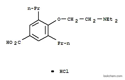 Molecular Structure of 100311-36-2 (2-(4-carboxy-2,6-dipropylphenoxy)-N,N-diethylethanaminium chloride)