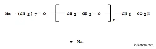 Molecular Structure of 100424-87-1 (Poly(oxy-1,2-ethanediyl),a-(carboxymethyl)-w-(octyloxy)-, sodium salt (1:1))