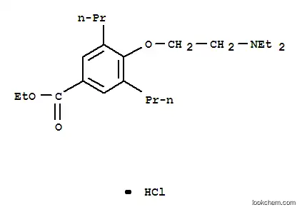 2-[4-(ethoxycarbonyl)-2,6-dipropylphenoxy]-N,N-diethylethanaminium chloride