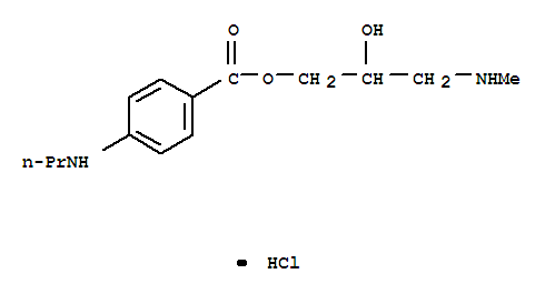 Benzoic acid,4-(propylamino)-, 2-hydroxy-3-(methylamino)propyl ester, hydrochloride (1:1)