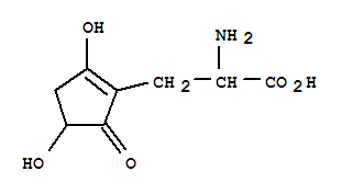 Molecular Structure of 100578-07-2 (1-Cyclopentene-1-propanoicacid, a-amino-2,4-dihydroxy-5-oxo- (9CI))