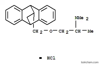 Molecular Structure of 10058-60-3 (1-(9,10-dihydro-9,10-ethanoanthracen-11-ylmethoxy)-N,N-dimethylpropan-2-amine hydrochloride (1:1))