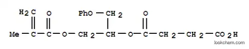 Molecular Structure of 100642-52-2 (Butanedioic acid,1-[1-[[(2-methyl-1-oxo-2-propen-1-yl)oxy]methyl]-2-phenoxyethyl] ester)