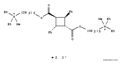 Molecular Structure of 10066-76-9 (1-Pentanaminium,5,5'-[(2,4-diphenyl-1,3-cyclobutanediyl)bis(carbonyloxy)]bis[N,N-diethyl-N-methyl-,diiodide, (1a,2a,3b,4b)- (9CI))