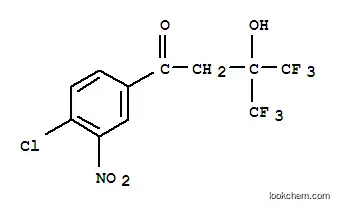 Molecular Structure of 100700-41-2 (1-(4-chloro-3-nitrophenyl)-4,4,4-trifluoro-3-hydroxy-3-(trifluoromethyl)butan-1-one)