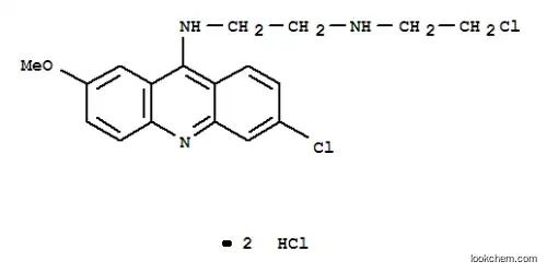 Molecular Structure of 10072-24-9 (1,2-Ethanediamine,N1-(2-chloroethyl)-N2-(6-chloro-2-methoxy-9-acridinyl)-, hydrochloride (1:2))