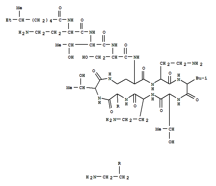 L-Threonine,(2S)-4-amino-2-[(6-methyl-1-oxooctyl)amino]butanoyl-L-threonyl-D-seryl-(2S)-2,4-diaminobutanoyl-(2S)-2,4-diaminobutanoyl-D-leucyl-L-threonyl-(2S)-2,4-diaminobutanoyl-(2S)-2,4-diaminobutano