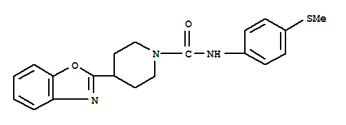 1-Piperidinecarboxamide,4-(2-benzoxazolyl)-N-[4-(methylthio)phenyl]-(9CI)