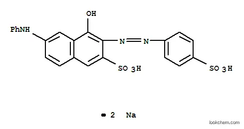 Molecular Structure of 6222-56-6 (disodium 4-hydroxy-6-(phenylamino)-3-[(4-sulphonatophenyl)azo]naphthalene-2-sulphonate)