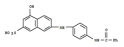 6-(4-benzamidoanilino)-1-naphthol-3-sulfonic acid