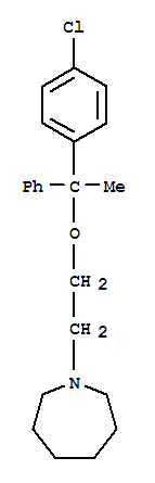 1H-AZEPINE, 1-[2-[1-(4-CHLOROPHENYL)-1-PHENYLETHOXY]ETHYL]HEXAHYDRO-