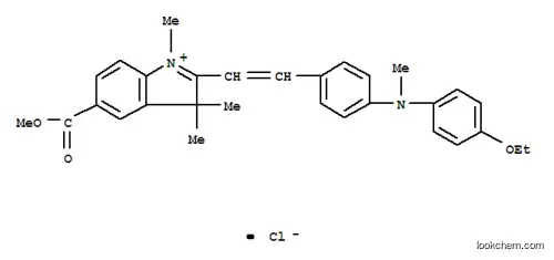 Molecular Structure of 6441-84-5 (2-[2-[4-[(4-ethoxyphenyl)methylamino]phenyl]vinyl]-5-(methoxycarbonyl)-1,3,3-trimethyl-3H-indolium chloride)