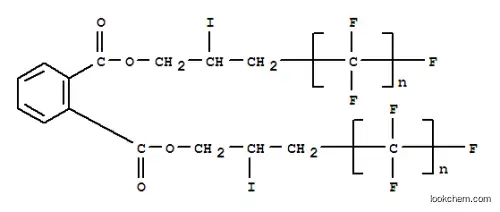 Molecular Structure of 71550-15-7 (Poly(difluoromethylene), .alpha.,.alpha.-1,2-phenylenebiscarbonyloxy(2-iodo-3,1-propanediyl)bis.omega.-fluoro-)