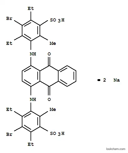 Molecular Structure of 72152-60-4 (disodium 6,6'-[(9,10-dihydro-9,10-dioxo-1,4-anthrylene)diimino]bis[4-bromo-3,5-diethyltoluene-2-sulphonate])