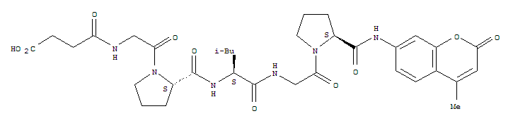 L-Prolinamide,N-(3-carboxy-1-oxopropyl)glycyl-L-prolyl-L-leucylglycyl-N-(4-methyl-2-oxo-2H-1-benzopyran-7-yl)-