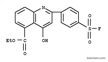 Molecular Structure of 83803-43-4 (ethyl 2-[4-(fluorosulphonyl)phenyl]-4-hydroxyquinoline-5-carboxylate)