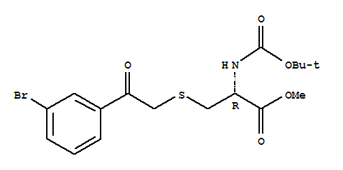 (S)-3-[2-(3-Bromo-phenyl)-2-oxo-ethylsulfanyl]-2-tert-butoxycarbonylamino-propionic acid methyl ester
