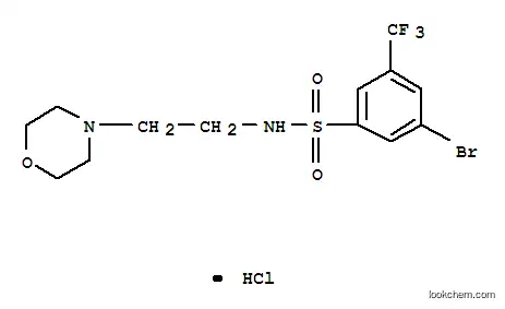 Molecular Structure of 850411-19-7 (3-BROMO-N-(2-MORPHOLIN-4-YL-ETHYL)-5-TRIFLUOROMETHYL-BENZENESULFONAMIDE HYDROCHLORIDE)