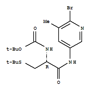 (R)-TERT-BUTYL 1-(6-BROMO-5-METHYLPYRIDIN-3-YLAMINO)-3-(TERT-BUTYLTHIO)-1-OXOPROPAN-2-YLCARBAMATE