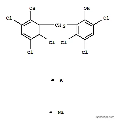 Molecular Structure of 85204-37-1 (potassium sodium 2,2'-methylenebis[3,4,6-trichlorophenolate])