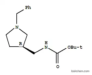 Molecular Structure of 852857-09-1 ((R)-1-BENZYL-3-N-BOC-AMINOMETHYL PYRROLIDINE)