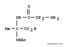 Molecular Structure of 857226-13-2 (Propionic  acid,  2-acetamido-2-(2-aminoacetamido)-  (5CI))