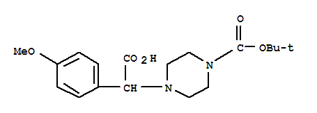 1-Piperazineacetic acid, 4-[（1,1-dimethylethoxy)carbonyl]-α-（4-methoxyphenyl)-[868260-17-7]