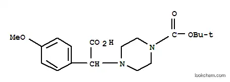 Molecular Structure of 868260-17-7 (4-[CARBOXY-(4-METHOXY-PHENYL)-METHYL]-PIPERAZINE-1-CARBOXYLIC ACID TERT-BUTYL ESTER HYDROCHLORIDE)