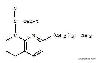 Molecular Structure of 886362-44-3 (8-N-BOC-5,6,7,8-TETRAHYDRO-1,8-NAPHTHYRIDIN-2-PROPYLAMINE)
