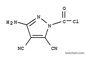Molecular Structure of 89875-96-7 (Pyrazole-1-carbonyl chloride, 3-amino-4,5-dicyano- (7CI))