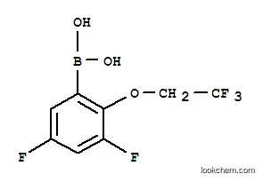 Molecular Structure of 936250-26-9 (2-(2,2,2-trifluoro-ethoxy)-3,5-difluoro-benzeneboronic acid)