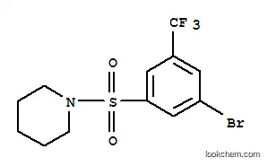 Molecular Structure of 951884-69-8 (1-(3-Bromo-5-trifluoromethylphenylsulfonyl)piperidine)