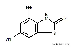 Molecular Structure of 95374-01-9 (2(3H)-Benzothiazolethione,6-chloro-4-methyl-(9CI))