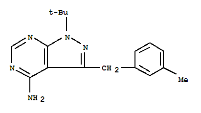 1H-Pyrazolo[3,4-d]pyrimidin-4-amine,1-(1,1-dimethylethyl)-3-[(3-methylphenyl)methyl]-