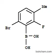 Molecular Structure of 957061-15-3 (6-Bromo-2-fluoro-3-methylphenylboronic acid)