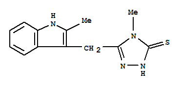3H-1,2,4-Triazole-3-thione,2,4-dihydro-4-methyl-5-[(2-methyl-1H-indol-3-yl)methyl]-