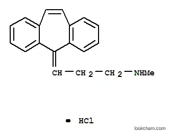 Molecular Structure of 438-59-5 (3-(5H-dibenzo[a,d]cyclohepten-5-ylidene)propyl(methyl)ammonium chloride)