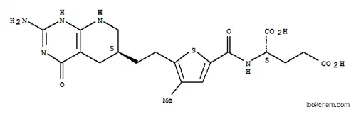 Molecular Structure of 446022-33-9 (N-((5-(2-((6S)-2-Amino-1,4,5,6,7,8-hexahydro-4-oxopyrido[2,3-d]pyrimidin-6-yl)ethyl)-4-methyl-2-thienyl)carbonyl)-L-glutamic acid)