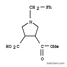 Molecular Structure of 474317-64-1 (3,4-Pyrrolidinedicarboxylicacid, 1-(phenylmethyl)-, 3-methyl ester)