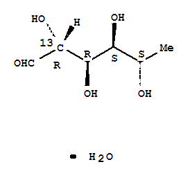 L-Mannose-2-13C,6-deoxy-, monohydrate (9CI)