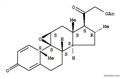 Molecular Structure of 52092-65-6 (9beta,11beta-epoxy-21-hydroxy-16alpha-methylpregna-1,4-diene-3,20-dione 21-acetate)