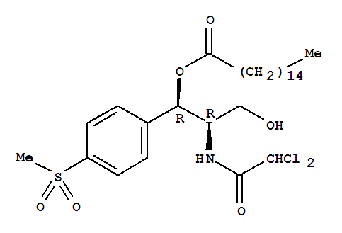 Hexadecanoic acid,2-[(dichloroacetyl)amino]-3-hydroxy-1-[4-(methylsulfonyl)phenyl]propyl ester,[R-(R*,R*)]- (9CI)