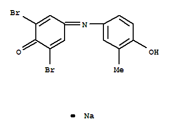 2,5-Cyclohexadien-1-one,2,6-dibromo-4-[(4-hydroxy-3-methylphenyl)imino]-, sodium salt (1:1) cas  5418-34-8